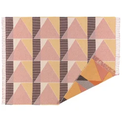 Bomullsplädar & Bomullsfiltar-NJRD Metric focus No. 1 bomullspläd, Rosa