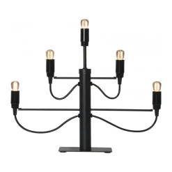 Adventsljusstakar-Star Trading Milano 5 ljusstake 46 cm, Svart