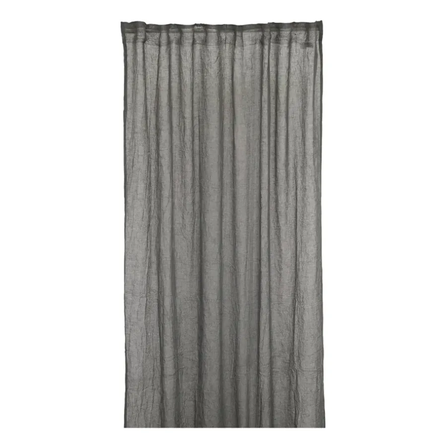 Gardinlängder-Boel & Jan Mirja gardinset 130x275 cm, Svart-grå