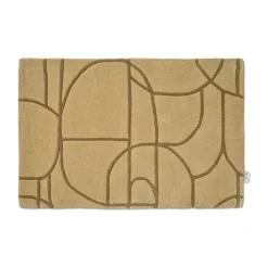 Modern Abstract dörrmatta 60x90 cm, Mustard^Classic Collection Online