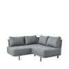 Moments modulsoffa, Grå, hörna, soft rope^Cane-line Discount