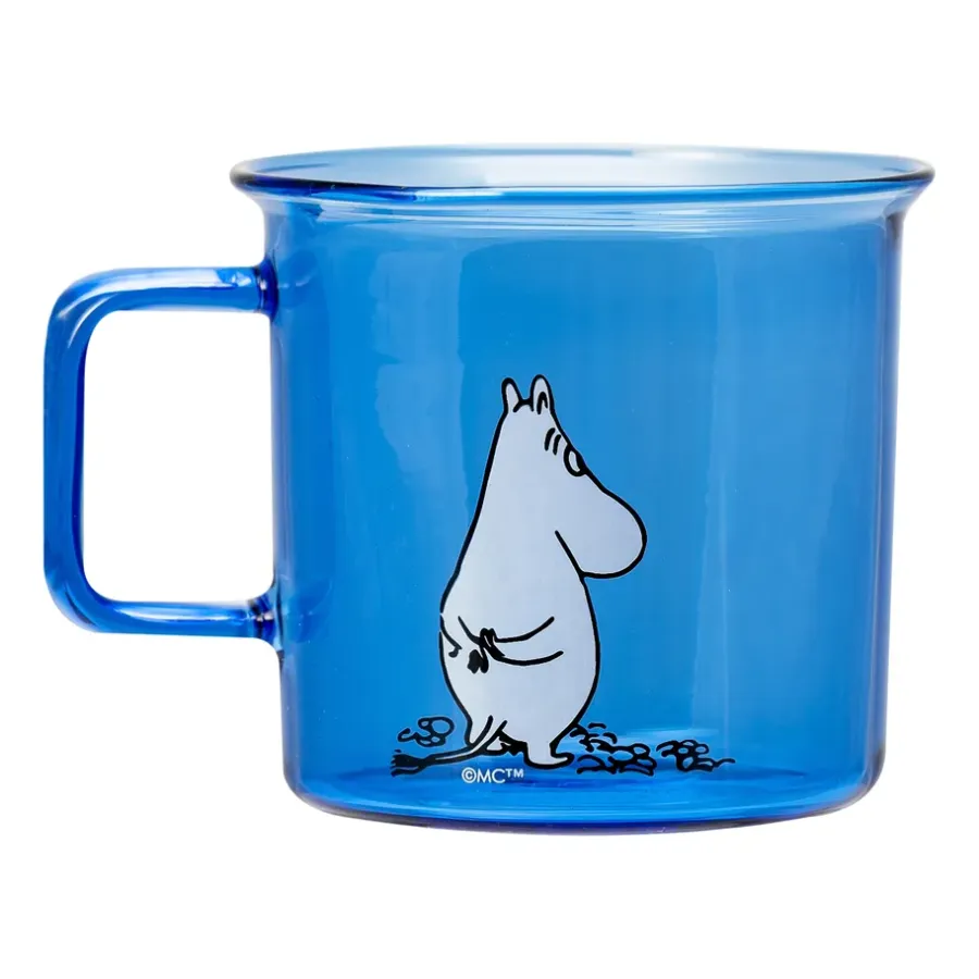 Muminmuggar-Muurla Moomin glasmugg 35 cl, Blå
