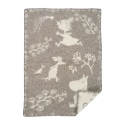 Moomin winterland barnfilt 65x90 cm, Grey^Klippan Yllefabrik New