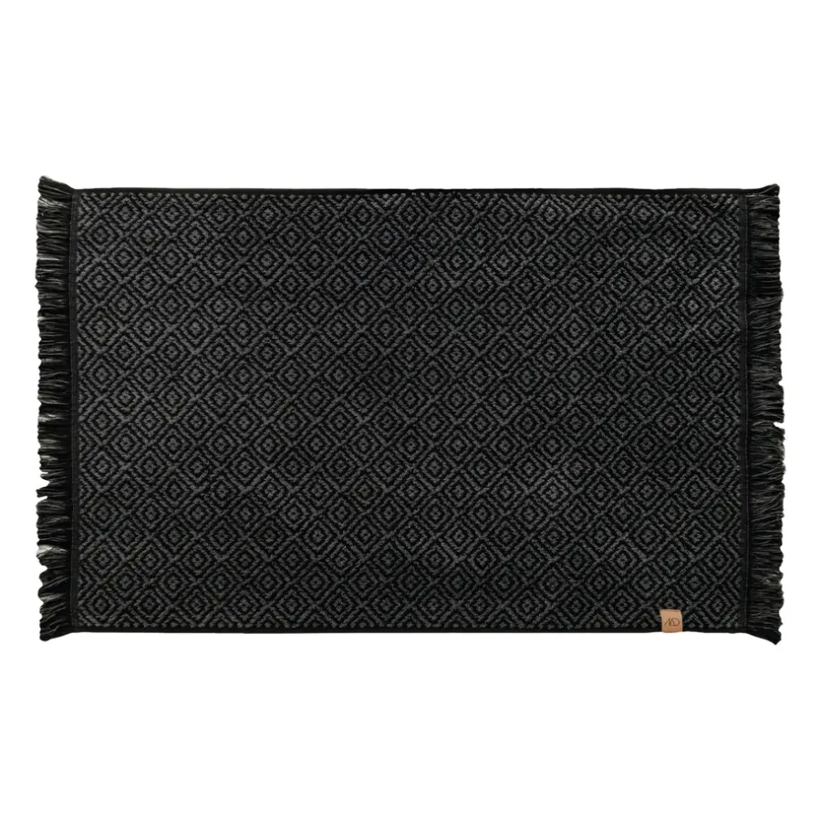 Badrumsmattor-Mette Ditmer Morocco badrumsmatta 50x80 cm, Black-grey