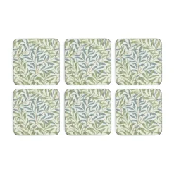 Glasunderlägg-Pimpernel Morris & Co Willow Bough glasunderlägg 6-pack, Grön, blå