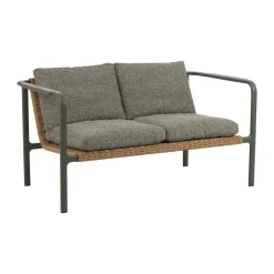 Balkongmöbler·Balkongsoffor|Balkongsoffor-Brafab Motty soffa, Nordic green-teddy verde, 2-sits
