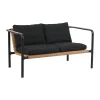 Balkongmöbler·Balkongsoffor|Balkongsoffor-Brafab Motty soffa, Svart-teddy black, 2-sits