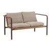 Motty soffa, Zin red-teddy beige, 2-sits^Brafab