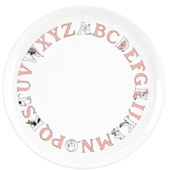 Plasttallrikar-RIG-TIG Mumin ABC tallrik Ø20 cm, Salmon