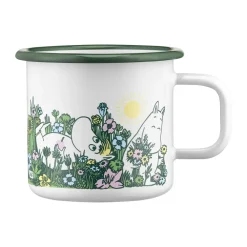 Muminmuggar-Muurla Mumin emaljmugg 37 cl, In the garden
