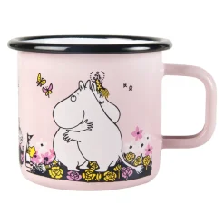 Mumin emaljmugg kram 37 cl, Rosa^Muurla