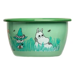 Muminskålar-Muurla Mumin emaljskål Boys 30 cl, Grön