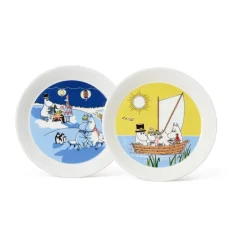 Mumin tallrik Segling & Vinterbrasa 2 delar, 19 cm^Moomin Arabia Online