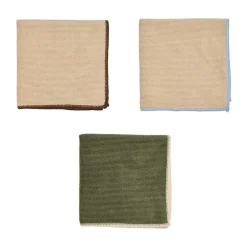 Mundus mikrofibertrasa 30x30 cm 3 delar, Camel-olive^OYOY New