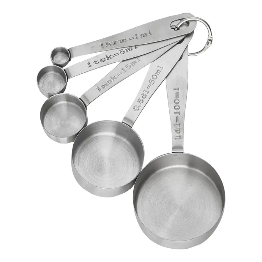 Måttsatser-Dorre Myah måttsats 5 delar, Rostfritt stål