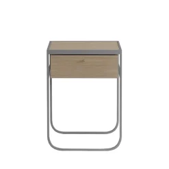Nati Tati Drawer sängbord, storm grey, vitlaserad ek^Asplund Outlet