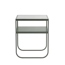 Nati Tati sängbord, marmor vit, green khaki stativ^Asplund