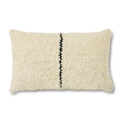 Natural wool striped kudde 30x50 cm, White^HKliving