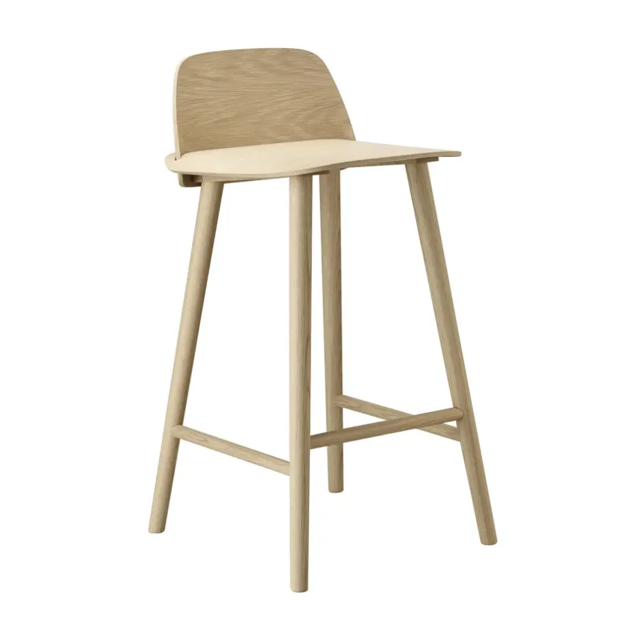 Barstolar-Muuto Nerd barstol 75 cm, Oak