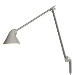 NJP vägglampa lång arm, Ljusgrå^Louis Poulsen Discount