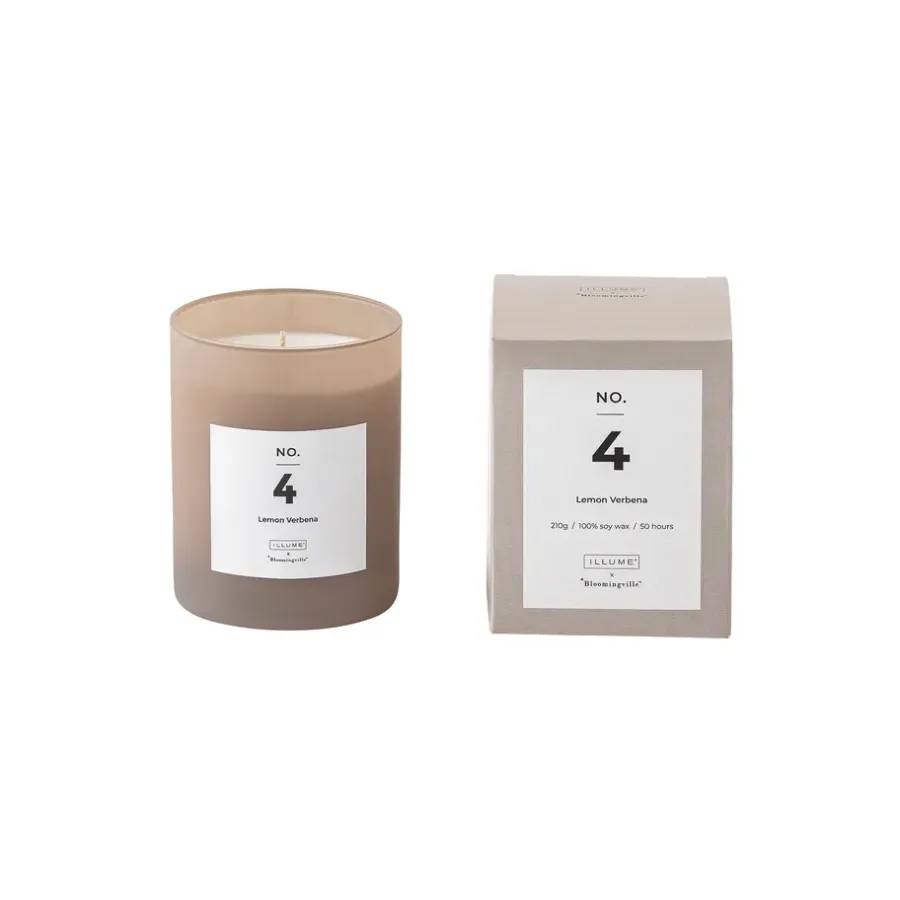 Doftljus & Doftpinnar-Illume x Bloomingville NO. 4 Lemon Verbena doftljus, 200 g + Giftbox