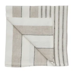 Noah linneservett 50x50 cm, Beige stripe^Tell Me More Online