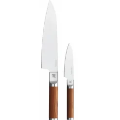 Norden kockkniv + grönsakskniv knivset 2 delar, Rostfritt stål-björk^Fiskars Discount