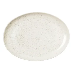 Nordic Vanilla fat ovalt 35,5 cm, Cream with grains^Broste Copenhagen Hot