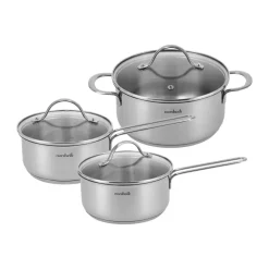 Grytset & Kastrullset|Kastruller-Nordwik grytset med glaslock, 3 delar