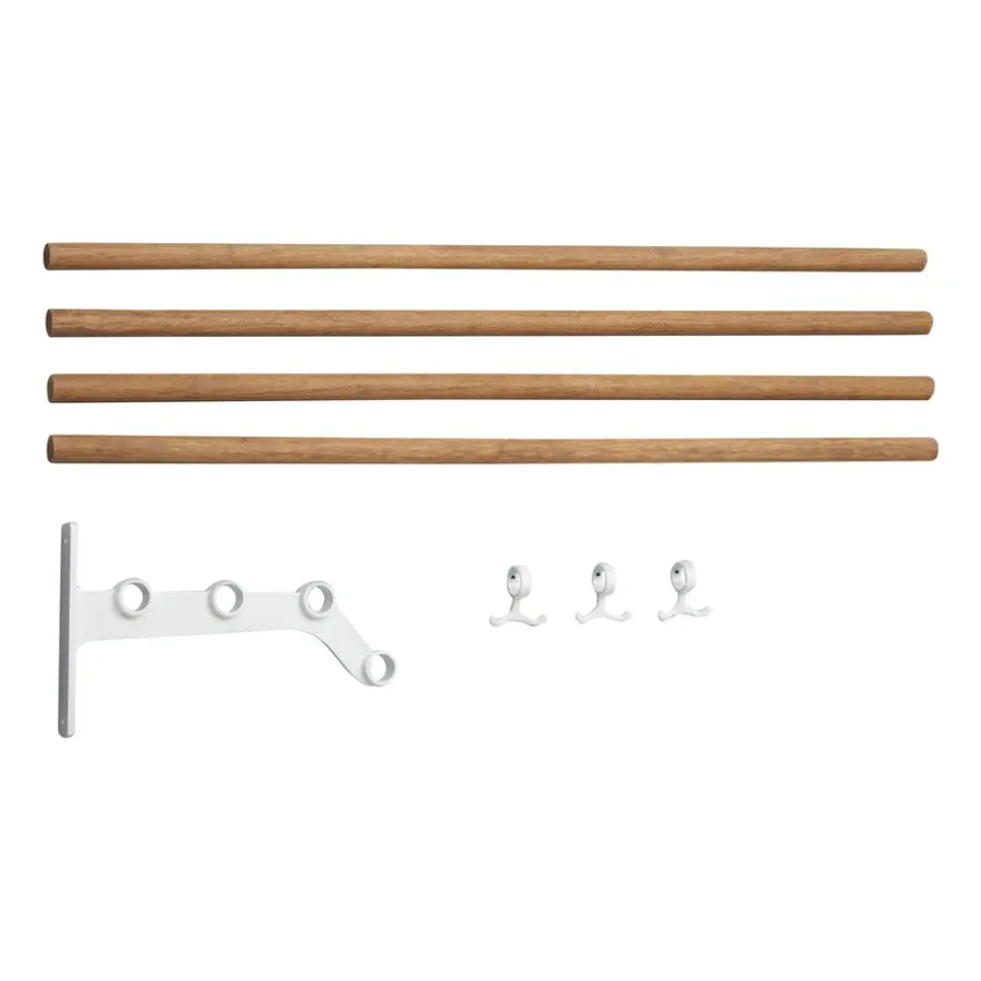 Hatthyllor|Hatthyllor-Essem Design Nostalgi 291 påbyggnad hatthylla 100 cm, Bambu-vit