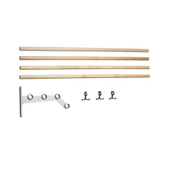 Hatthyllor|Hatthyllor-Essem Design Nostalgi 291 påbyggnad hatthylla, björk, aluminiumstativ