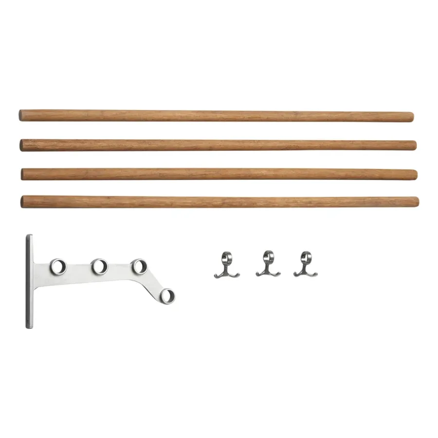 Nostalgi 291 påbyggnad hatthylla 100 cm, Bambu-aluminium^Essem Design Clearance