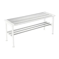 Bänkar-Essem Design Nostalgi bänk 100 cm, Aluminium-vit