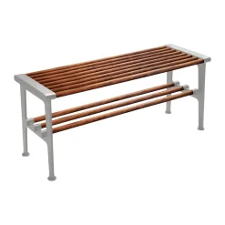 Bänkar-Essem Design Nostalgi bänk 100 cm, Valnöt-aluminium