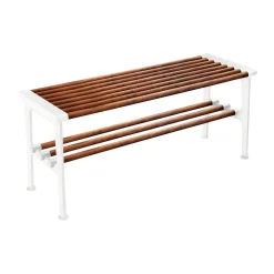 Bänkar-Essem Design Nostalgi bänk 100 cm, Valnöt-vit