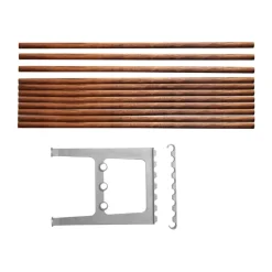 Bänkar-Essem Design Nostalgi bänk påbyggnad 100 cm, Valnöt-aluminium