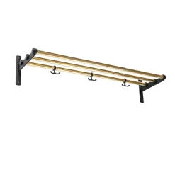 Hatthyllor|Hatthyllor-Essem Design Nostalgi Sko- eller hatthylla, mässing, svart stativ