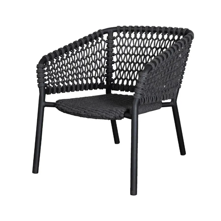 Loungemöbler·Loungefåtöljer & Utefåtöljer|Loungefåtöljer & Utefåtöljer-Cane-line Ocean loungefåtölj, Dark grey