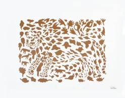 Posters-Iittala Oiva Toikka Cheetah poster brun, 50x70 cm