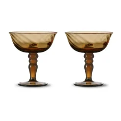 Champagneglas-Byon Opacity italiensk champagnekupa 15 cl 2-pack, Brun
