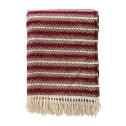 Ullplädar & Ullfiltar-Klippan Yllefabrik Oscar ullpläd 130x200 cm, Multi burgundy