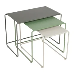 Balkongmöbler·Balkongbord & Cafébord|Balkongbord & Cafébord-Fermob Oulala satsbord, Rosemary-cactus-clay grey