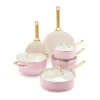 Grytset & Kastrullset|Kastruller-GreenPan Padova gryt- och stekpanneset 10 delar, Blush pink