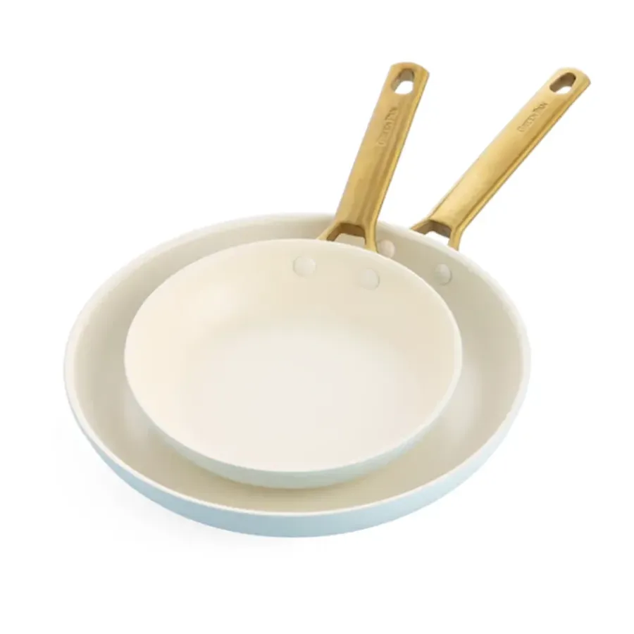 Grytset & Kastrullset-GreenPan Padova stekpanneset 20 + 26 cm, Light blue