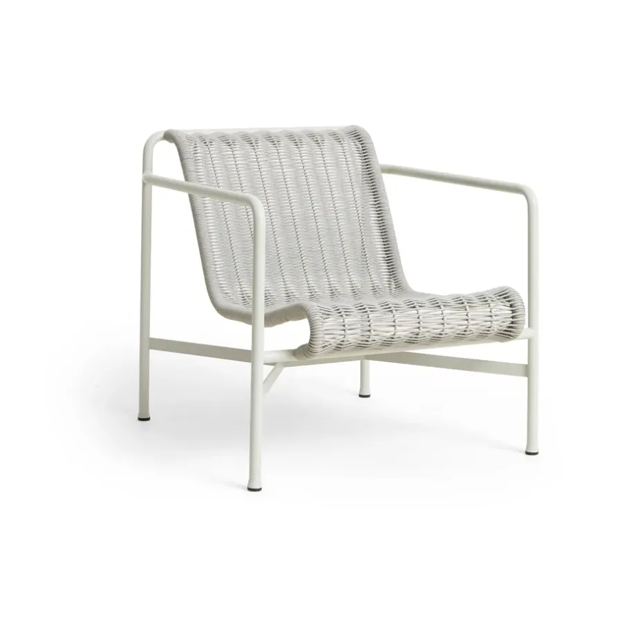 Loungemöbler·Loungefåtöljer & Utefåtöljer|Loungefåtöljer & Utefåtöljer-HAY Palissade Cord Low loungefåtölj, Sky grey