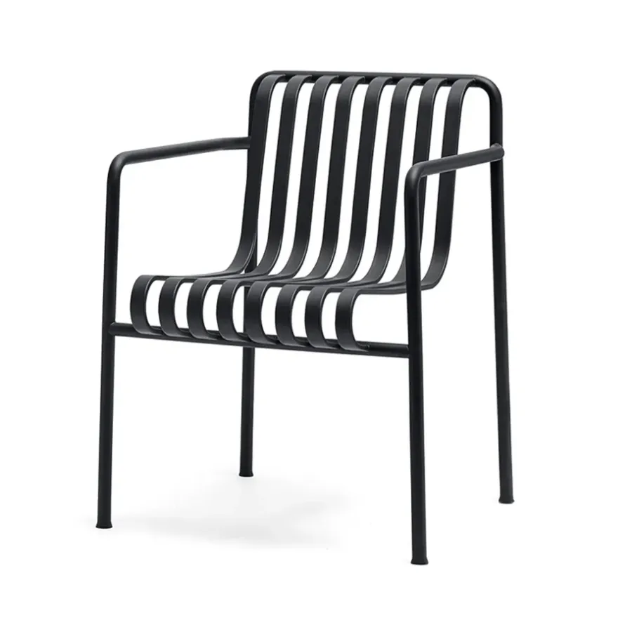 Sittmöbler·Trädgårdsstolar & Utestolar|Trädgårdsstolar & Utestolar-HAY Palissade Dining karmstol, Anthracite