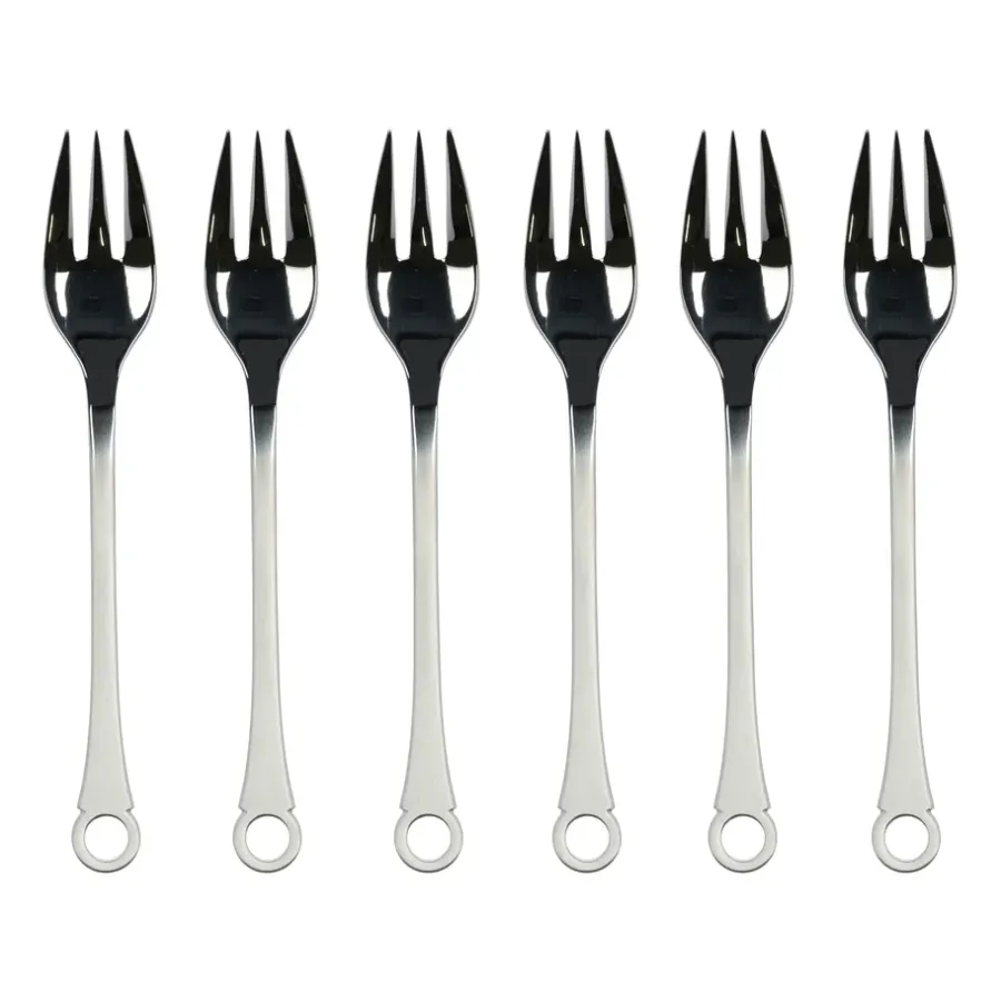 Dessertbestick-Gense Pantry tårtgaffel 6-pack, Rostfritt stål