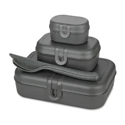 Pascal Ready Set 3x lunchlåda och bestick, Nature ash grey^Koziol