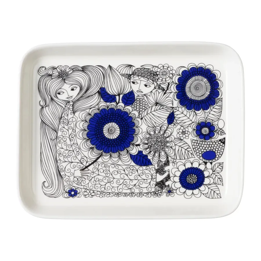 Pastoraali tallrik 15x19 cm, Blå-vit^Arabia Discount