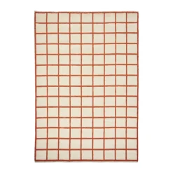 Pasture ullmatta naturvit/rost, 170x240 cm^Scandi Living New